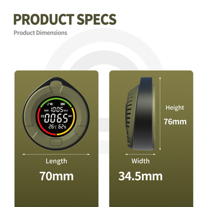 Protmex Wireless Portable Carbon Monoxide Detector, Rechargeable CO Meter Air Quality Monitor with Magnetic Suction & Barometric Pressure, RV Carbon Detector Alarm Temp/Humidity Sensor with App