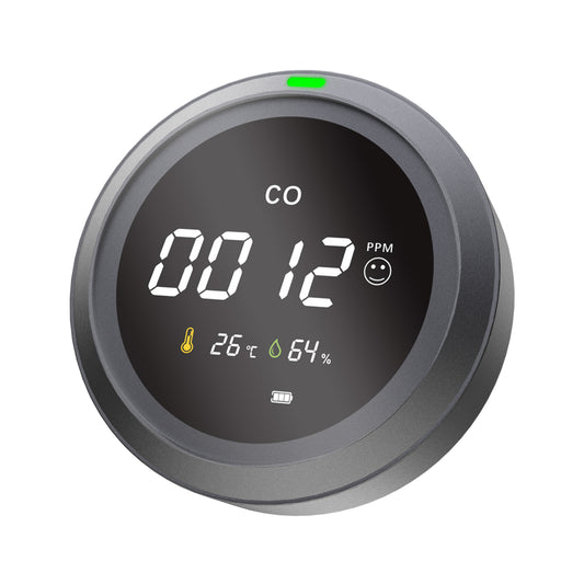 Protmex 3 in 1 Portable Carbon Monoxide Detectors, Travel CO Monitors RV Carbon Monoxide Detector Alarm Temp/Humidity Sensor, Rechargeable Real-Time Travel CO Monitor 120HR Standby