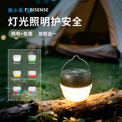 CarbonAlert GasLight: Smart Light with CO & CO2 Monitoring-Protmex Real-Time Air Safety Monitor with Smart Alert +CO/CO₂ Monitoring + 6 Mode Lights Magnet Hook Tripod Mount｜80dB Alarm