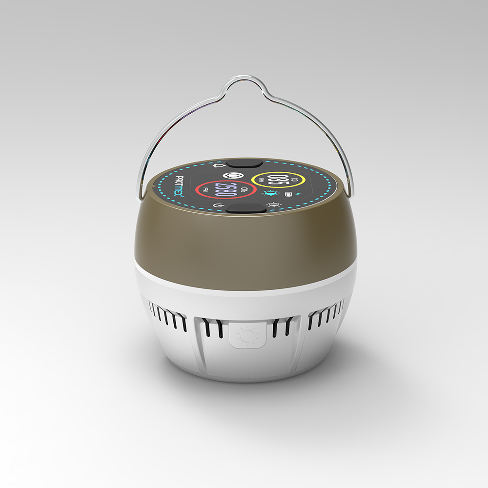 CarbonAlert GasLight: Smart Light with CO & CO2 Monitoring-Protmex Real-Time Air Safety Monitor with Smart Alert +CO/CO₂ Monitoring + 6 Mode Lights Magnet Hook Tripod Mount｜80dB Alarm