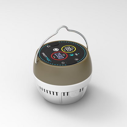 CarbonAlert GasLight: Smart Light with CO & CO2 Monitoring-Protmex Real-Time Air Safety Monitor with Smart Alert +CO/CO₂ Monitoring + 6 Mode Lights Magnet Hook Tripod Mount｜80dB Alarm