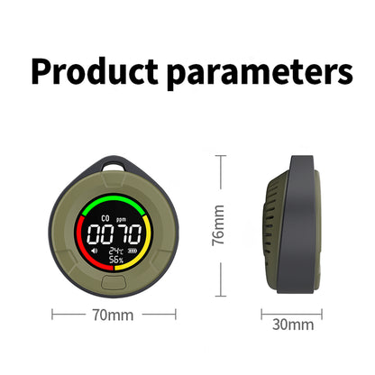 Protmex Portable Carbon Monoxide Detector, 3-in-1 CO Monitor with Temp/Humidity Sensor, 120HR Rechargeable Battery for Travel, RV, Home