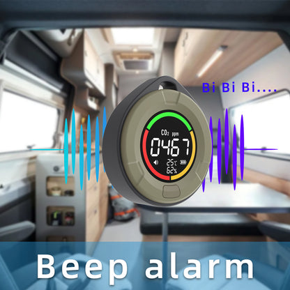 Protmex 4 in 1 Portable Carbon Monoxide Detector, Professional Rechargeable CO CO2 Detector Meter Air Quality Monitor with Magnetic Suction, RV Carbon Dioxide Detector Alarm Temp/Humidity Sensor